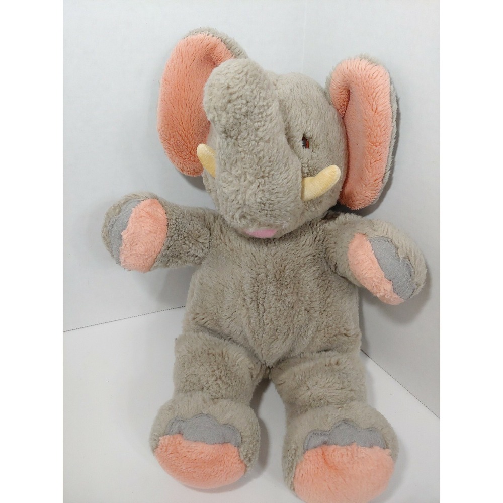Heads and tales tails by Gund‎ Plush large elephant gray pink 15-16" USED
